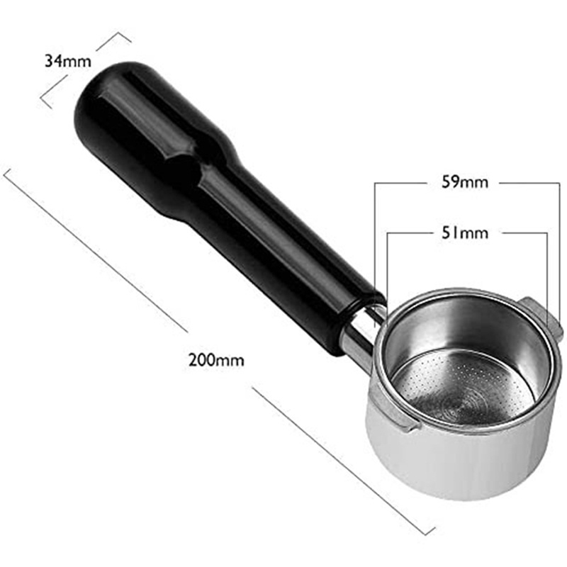 Bộ Lọc Cổng 51mm Cho Delonghi ECP3420 EC155 BCO430 EC260 51mm