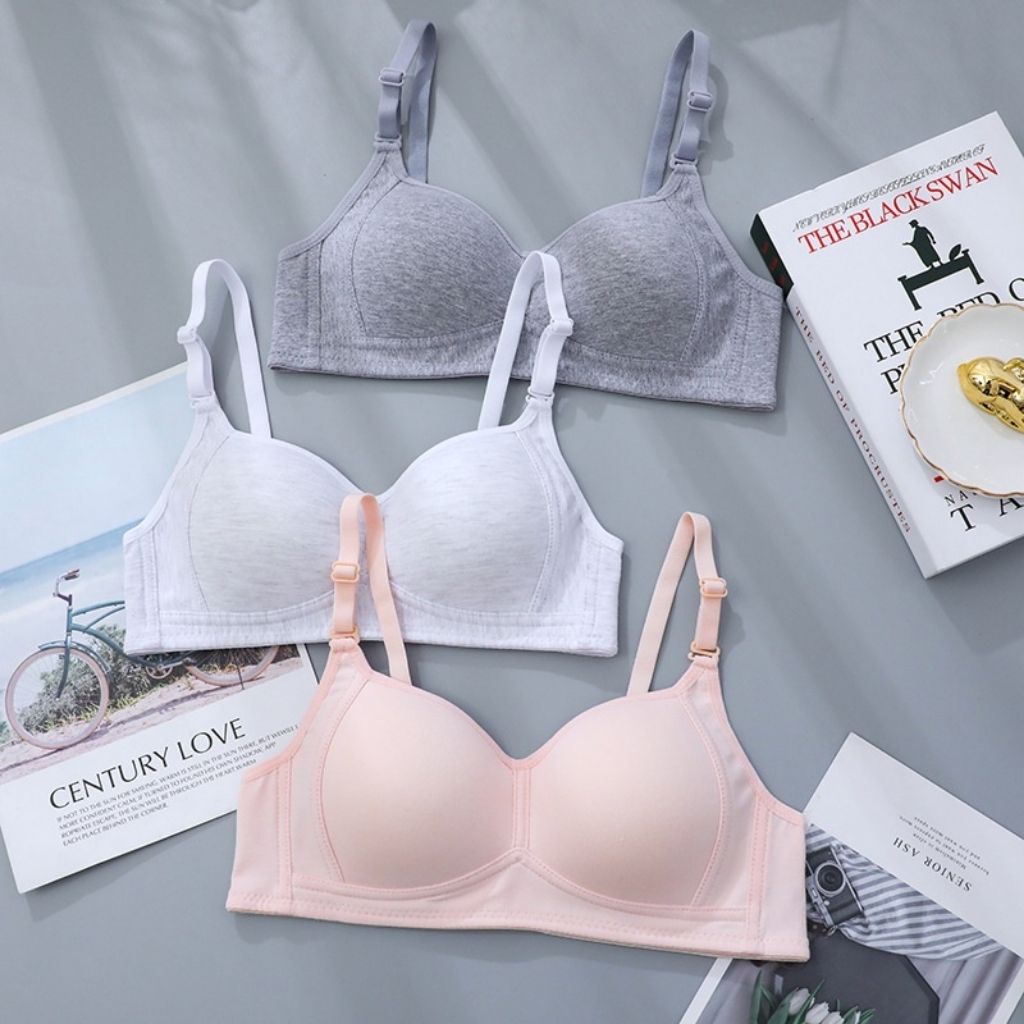 Áo lót ngực nữ sinh áo Bra cotton không gọng  mút mỏng mềm mát phom gom ngực đẹp A838 - CAVERA