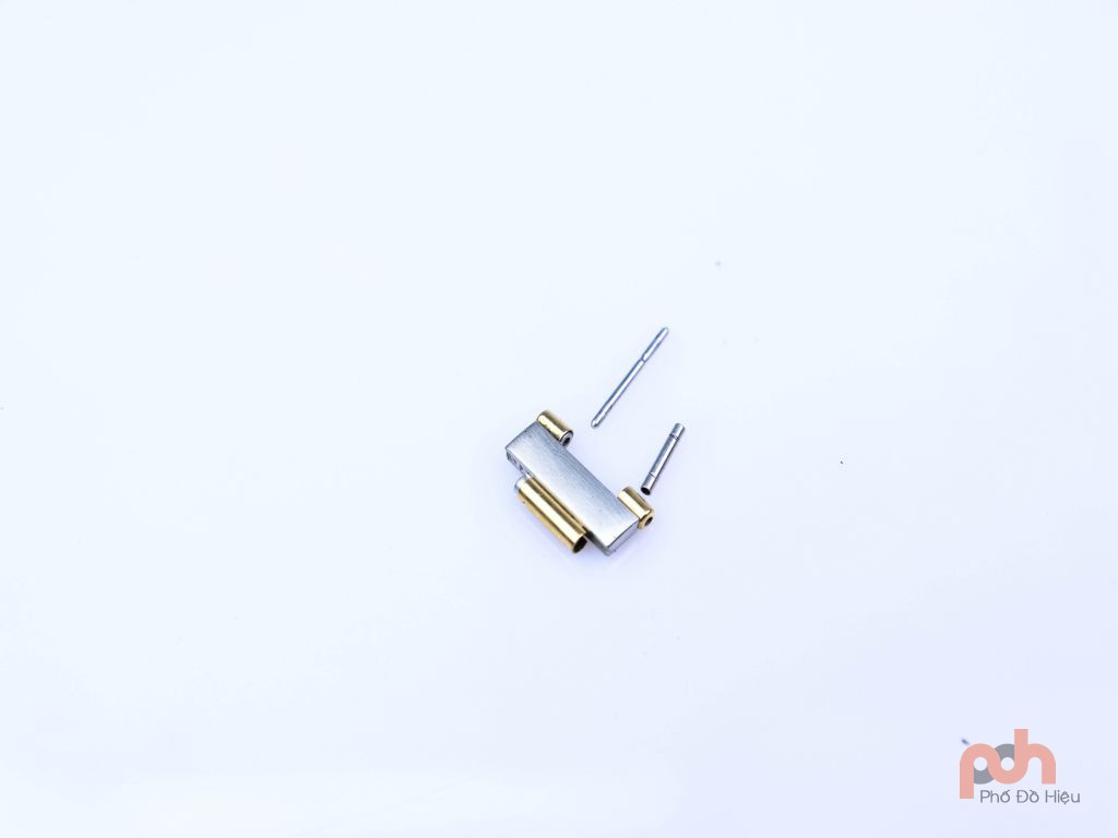 Mắt dây đồng hồ nữ Omega chính hãng dòng Contellation thép trắng + vàng 18k size 14 mm