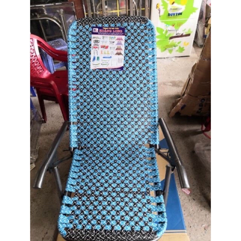 Giường xếp bố vải dù thoáng mát có gối