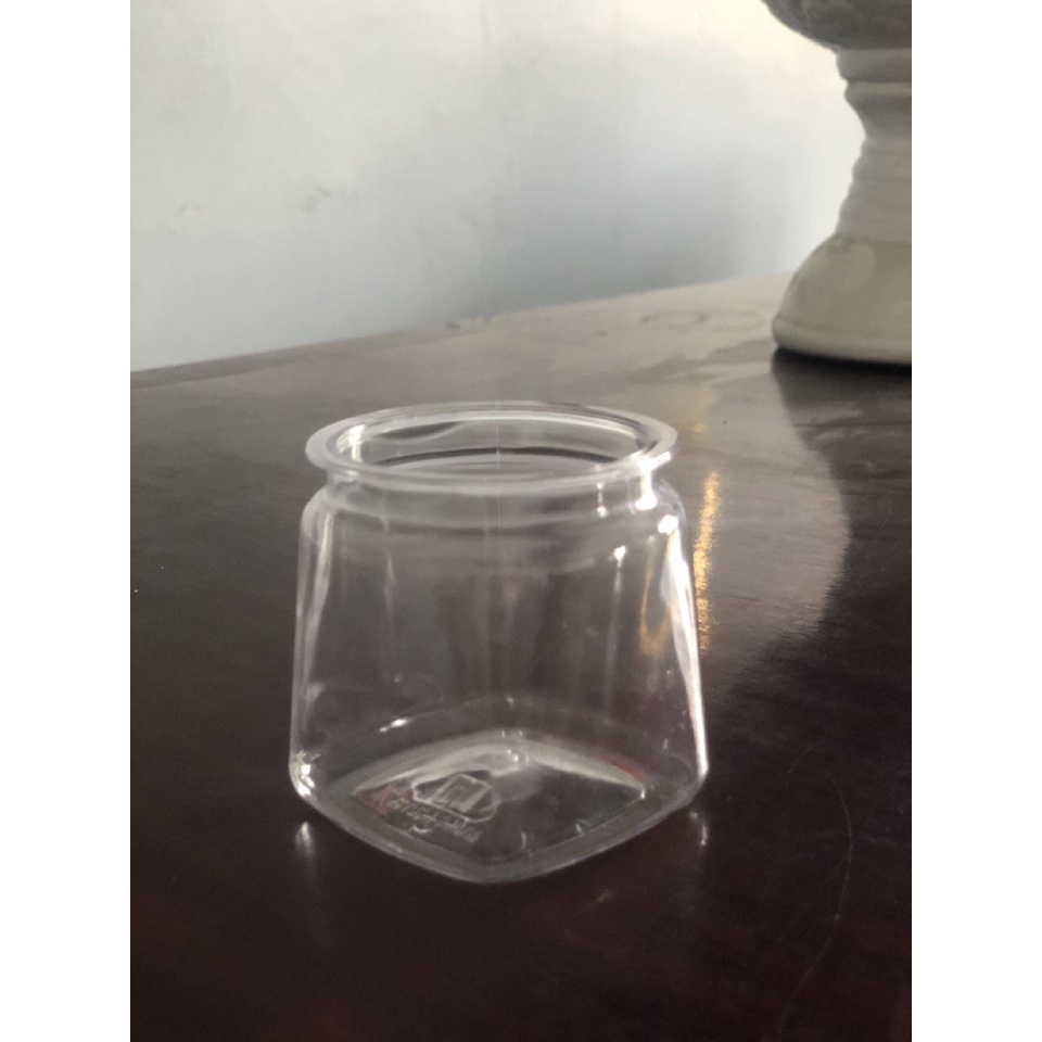 Hũ PET đựng thực phẩm 120ml đựng gia vị - PET JAR-  Hũ làm sữa chua -  đáy vuông miệng tròn