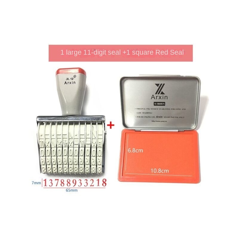 Con Dấu Số Điện Thoại 11 Số 0-9 Ngày Tháng Có Thể Điều Chỉnh