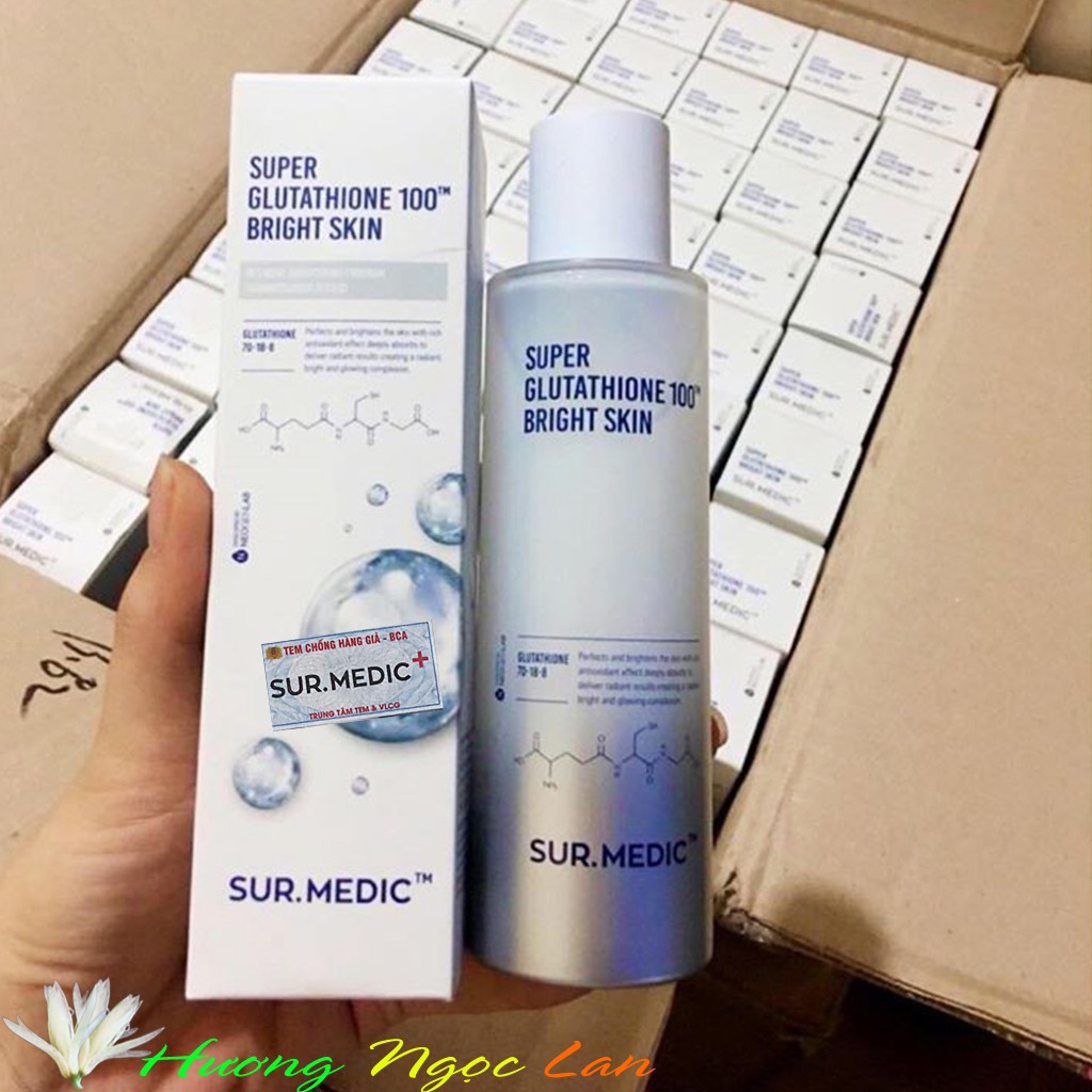 SUR.MEDIC+ Toner Sur Medic Nước Hoa Hồng Dưỡng Trắng Da Sur.Medic+ Super Glutathione 100 Bright Skin 145ml