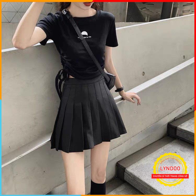 Chân váy xếp ly ngắn xòe hotrend chân váy tennis dáng chữ a màu đen, trắng, nâu mặc đi làm đi chơi dễ phối đồ- Lyndoo | BigBuy360 - bigbuy360.vn