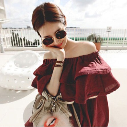 Đầm Trễ Vai Phong Cánh Ulzzang