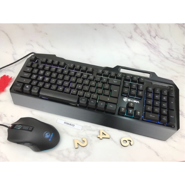 Bộ bàn phím chuột giả cơ gaming E-Dra EK700 9 chế độ đèn led, bộ phím chuột chơi game bảo hành chính hãng 12 tháng | BigBuy360 - bigbuy360.vn