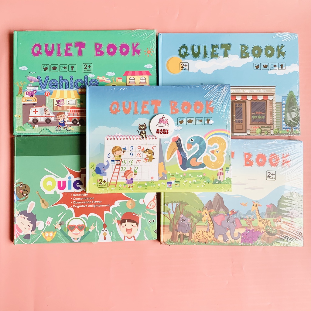 Busy Book full - bóc dán tiếng Anh 5 chủ đề, Bảng bận rộn giúp bé phát triển tư duy