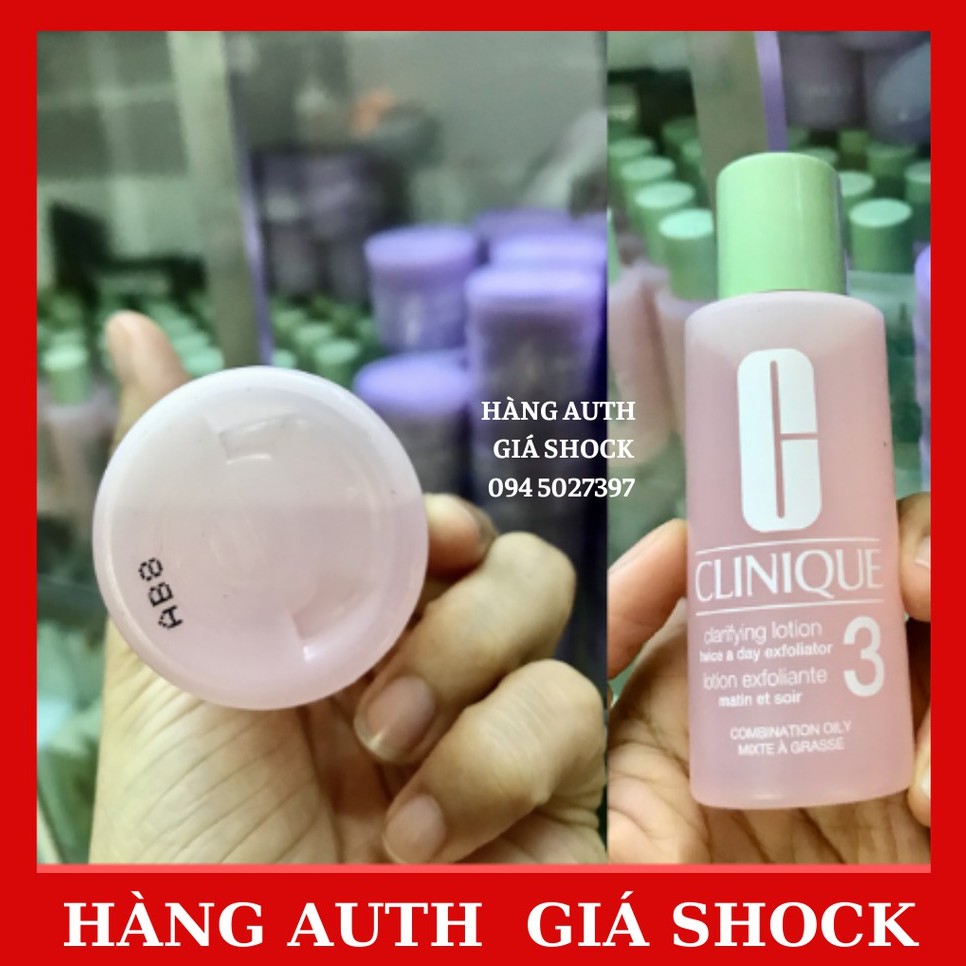 [Hàng Showroom] Nước Thanh Tẩy Clinique 60ml Cho Da Dầu & Hỗn Hợp