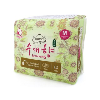 BĂNG VỆ SINH NEOSIS CAO CẤP HÀN QUỐC SOOAEHYANG SIZE M 24CM (12 MIẾNG) HƯƠNG THẢO DƯỢC
