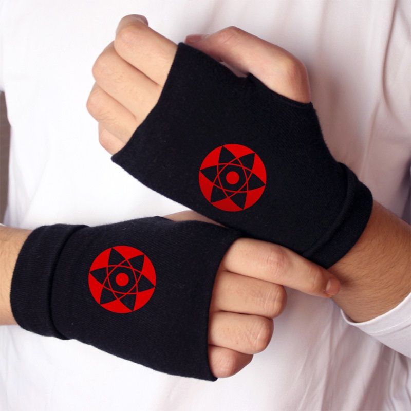 Găng tay dệt kim hở ngón hở ngón in logo Naruto nhiều kiểu tùy chọn độc đáo cho nữ