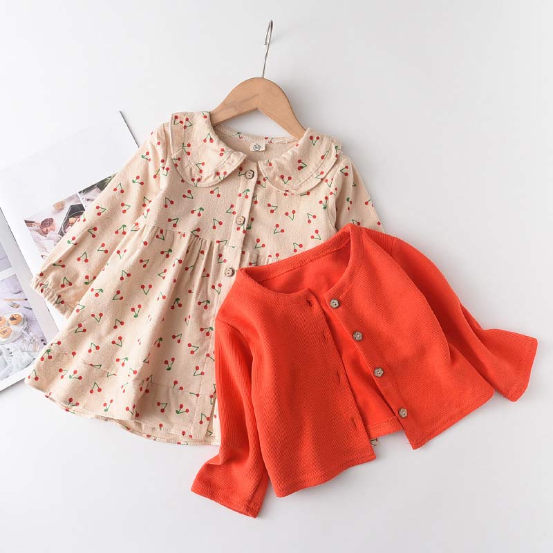 Đầm công chúa Bear Leader in họa tiết trái cherry thời trang 2020 xinh xắn cho bé gái