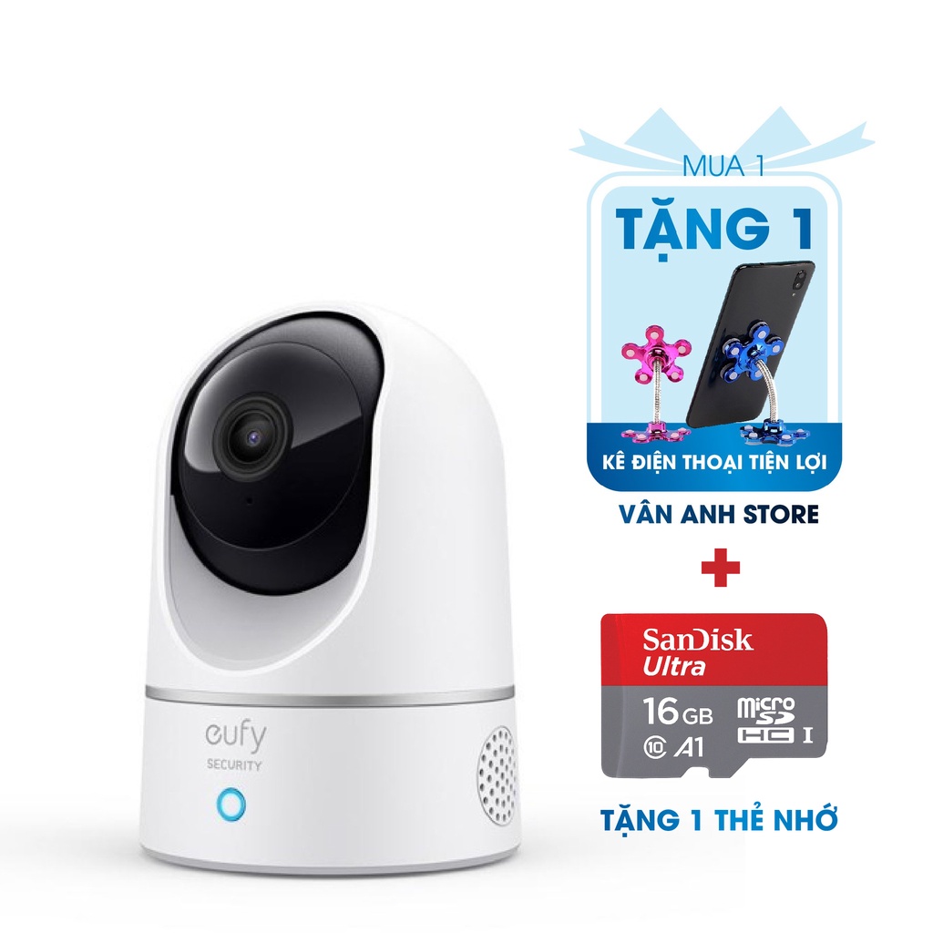 [TẶNG THẺ NHỚ ] CAMERA GIÁM SÁT CHỐNG TRỘM -  Eufy - T8410 2K xoay 360 độ WIFI - CÓ BÁO ĐỘNG CHUẨN NÉT 4K CÓ KHE THẺ NHỚ