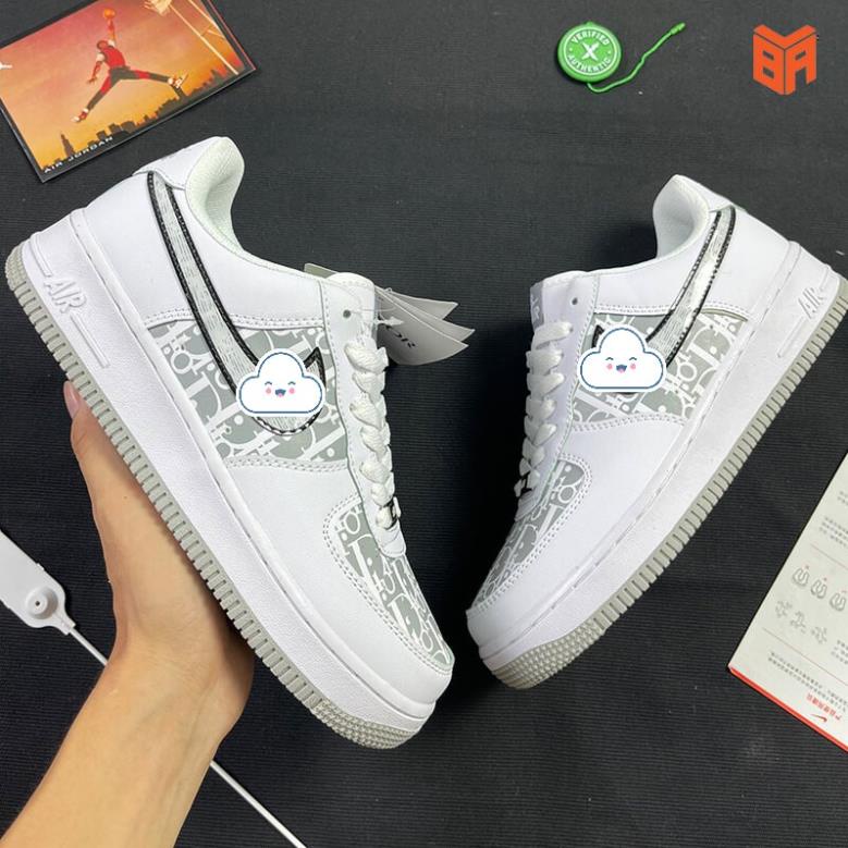 Giày thể thao AF1 Giày sneaker air  force 1 đế đen đế xám AF Hot trend FullBoxbill