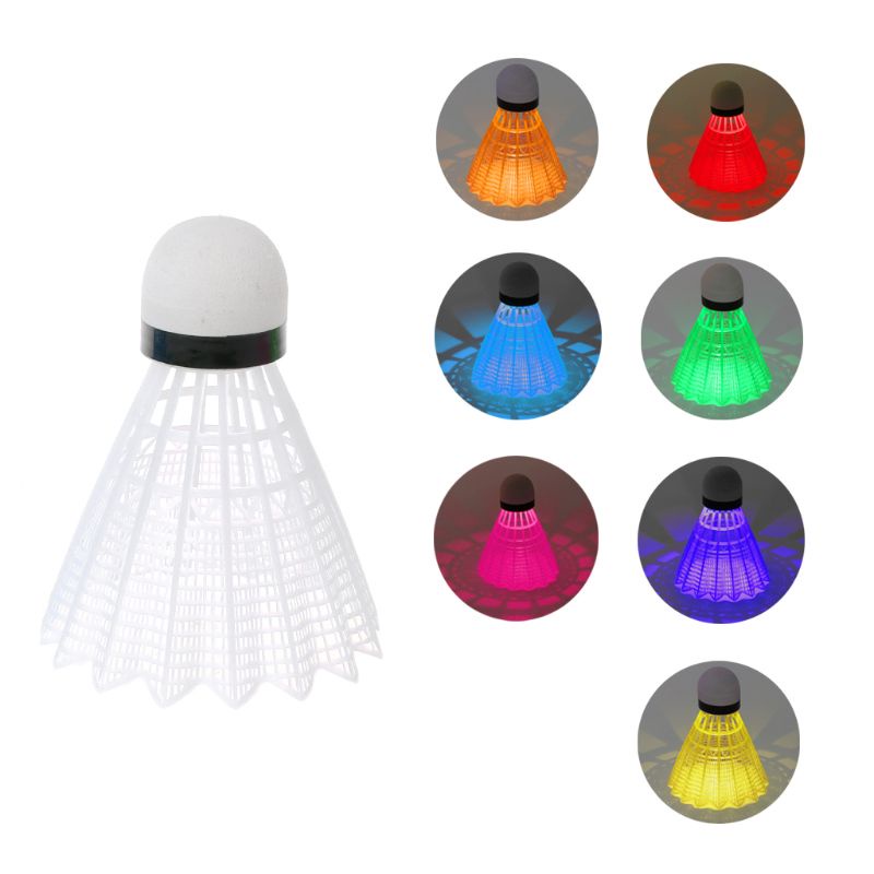 4 Quả cầu lông bằng nhựa có đèn LED phát sáng ban đêm