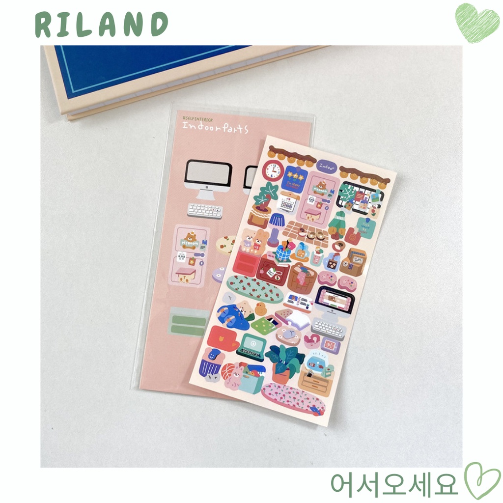 STICKER  PHONG CÁCH HÀN QUỐC HÌNH CHÚ GẤU DỄ THƯƠNG