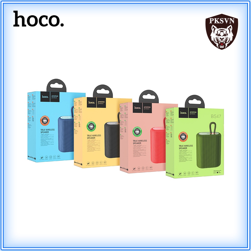 Loa Bluetooth Wireless V5.0 Hoco BS47 - Loa Không Dây Mini Chống Nước IPX5, Hỗ trợ thẻ nhớ USB - Bảo Hành Chính Hãng 12T