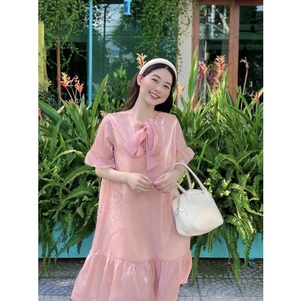 Đầm bigsize form xuông vải Organza cao cấp