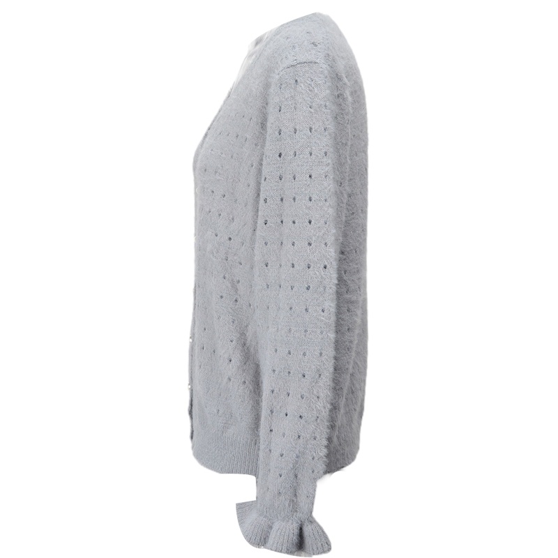 Áo Khoác Cardigan Dệt Kim Tay Dài Cổ Chữ V Thời Trang