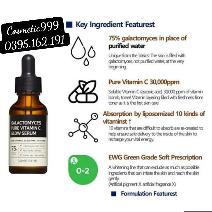 Serum vitamin c some by mi galactomyces mờ thâm nám tàn nhang sáng da làm đều màu da- Cosmetic999