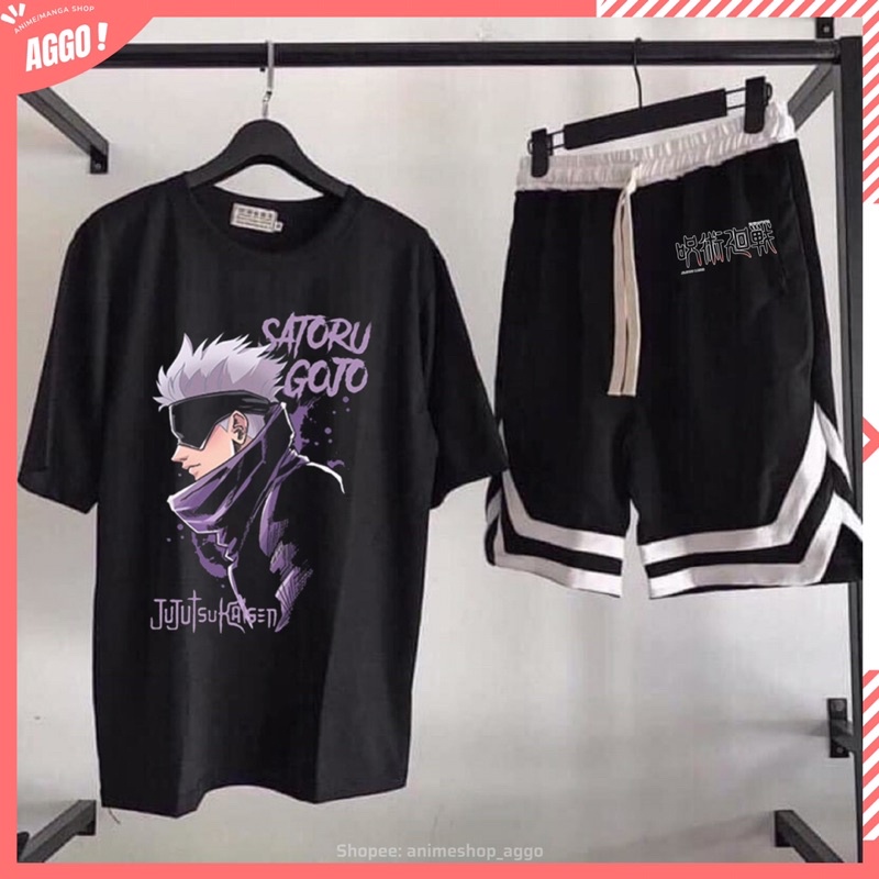 Set Bộ Áo Quần Tay Lửng In Hình Ryomen Sukuna - Satoru Gojo anime Jujutsu Kaisen Nam Nữ Đủ Size giá rẻ