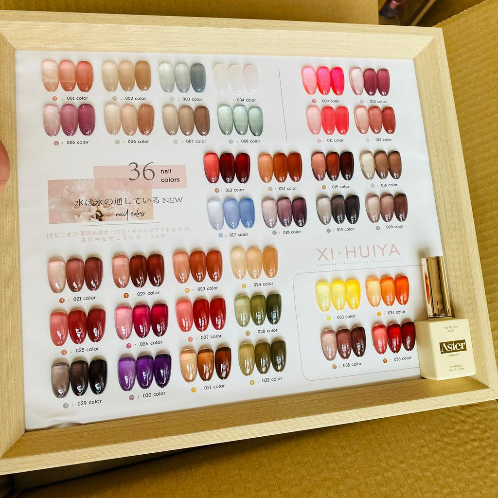 Set Sơn Thạch XI HUIYA 36 màu Tặng Bảng Màu 1723