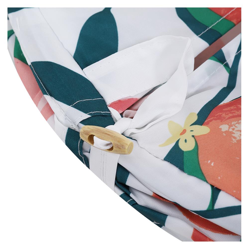 Homebase MOYA Giỏ để đồ giặt hình tròn RL-ACS22008A bằng Polyester 55X42X42CM họa tiết hoa