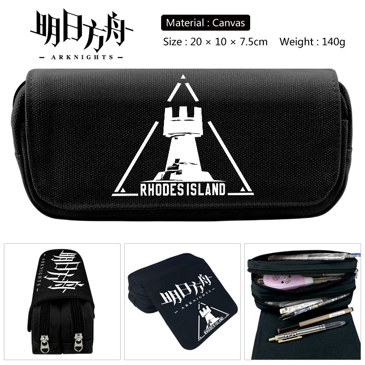 Arknights Exquisite Cartoon Canvas Pencil Case Boys and Girls School Supplies Wallet Gifts