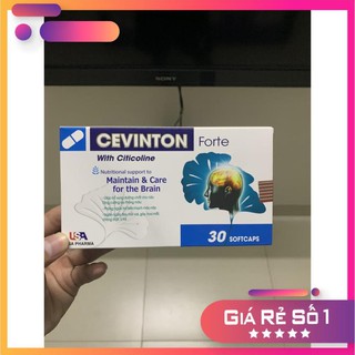 Viên Bổ Não Cevinton Forte - Giúp hoạt huyết dưỡng não, làm tan cục máu đông và chống đột quỵ - Hộp 30 viên