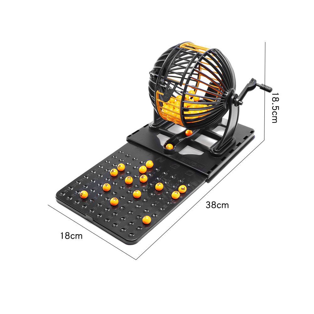 [Freeship - 1 Đổi 1] (Loại To) Đồ chơi lồng quay lô tô Bingo Loto 90 số 24 phiếu cho bé, cho gia đình bạn