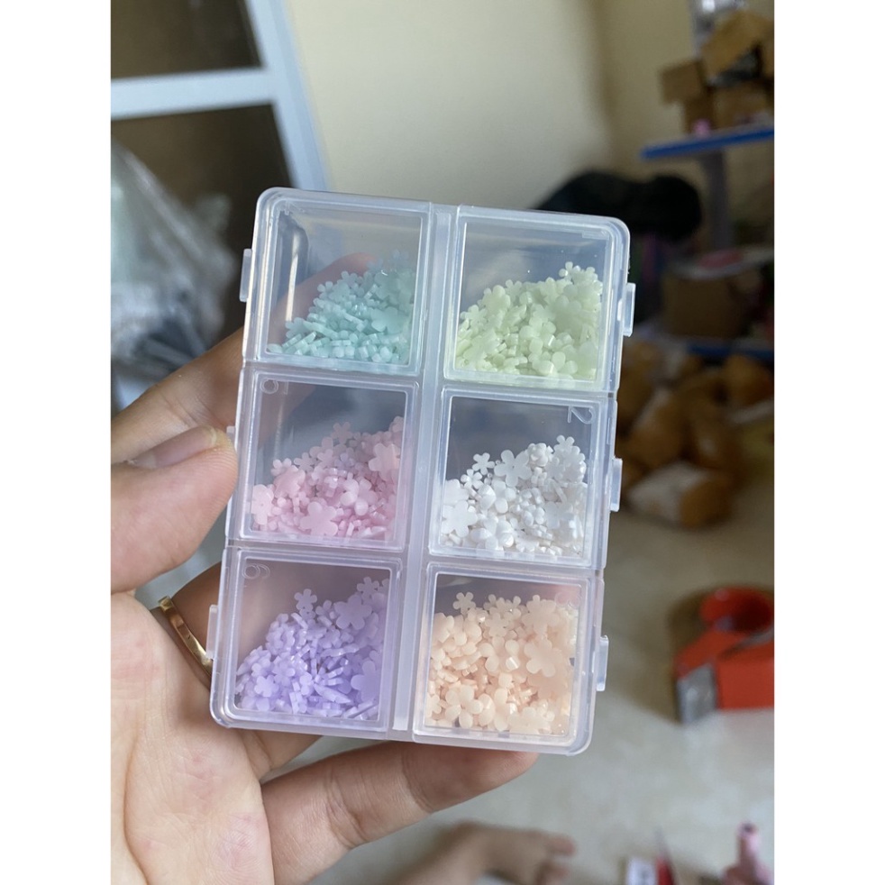 Charm nail , Charm hoa nhí mix 6 mẫu trang trí móng