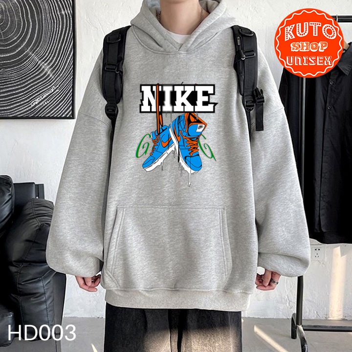ÁO HOODIE GIÀY NAIKI - In Pet Siêu Bền Siêu Đẹp - Full Size Full Màu