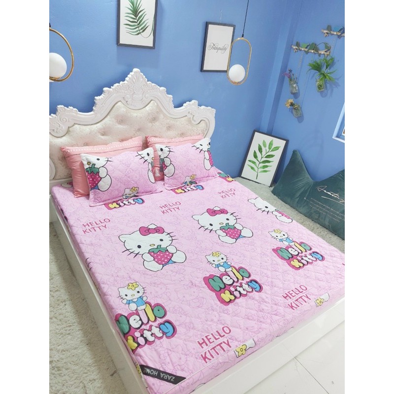 SÉT GA GỐI CHUN TRẦN COTTON POLY - KITTY