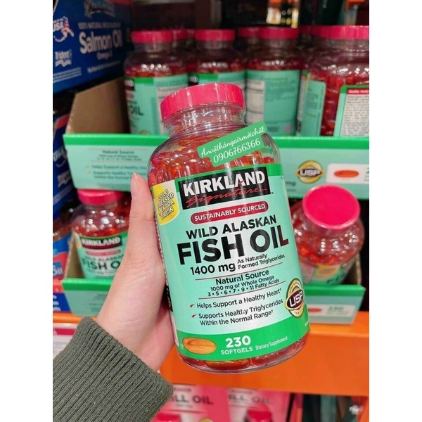 Dầu Cá Kirkland Wild Alaskan Fish Oil 1400mg Hộp 230 Viên