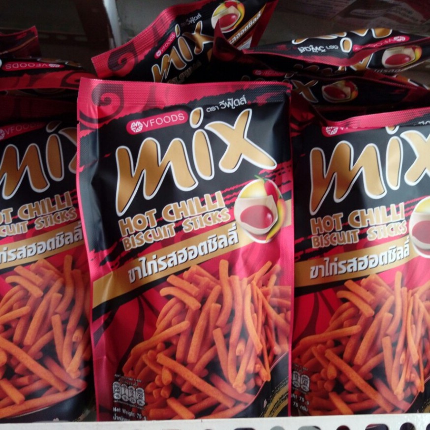 Snack Tăm Cay MIX Vị Ớt Cay Thái Lan Gói 60g - Tiệm nhà Sam