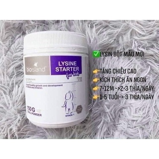 LYSIN BỘT BIOISLAND giúp bé phát triển chiều cao mẫu mới nhất