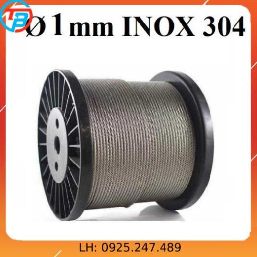 Dây cáp INOX 304 Phi [ 1mm ] CÁP THÉP Thái Bình VinàN