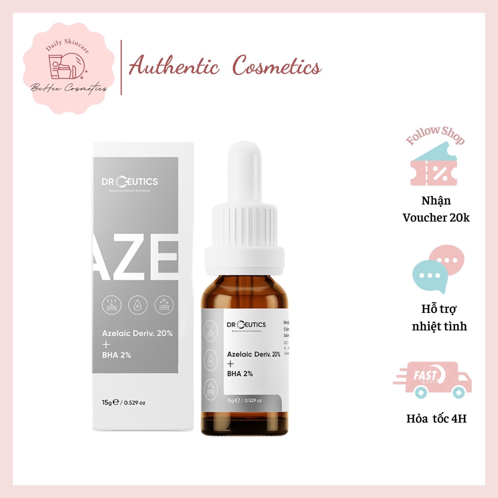 Tinh Chất Giảm Mụn Azelaic Deriv. 20% + BHA 2% DrCeutics 15g