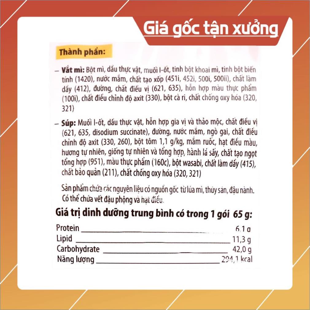 [ICLN9 giảm 5K cho đơn hàng 50k]  Thùng 30 Gói Mì KOKOMI Tôm Chua Cay 65g