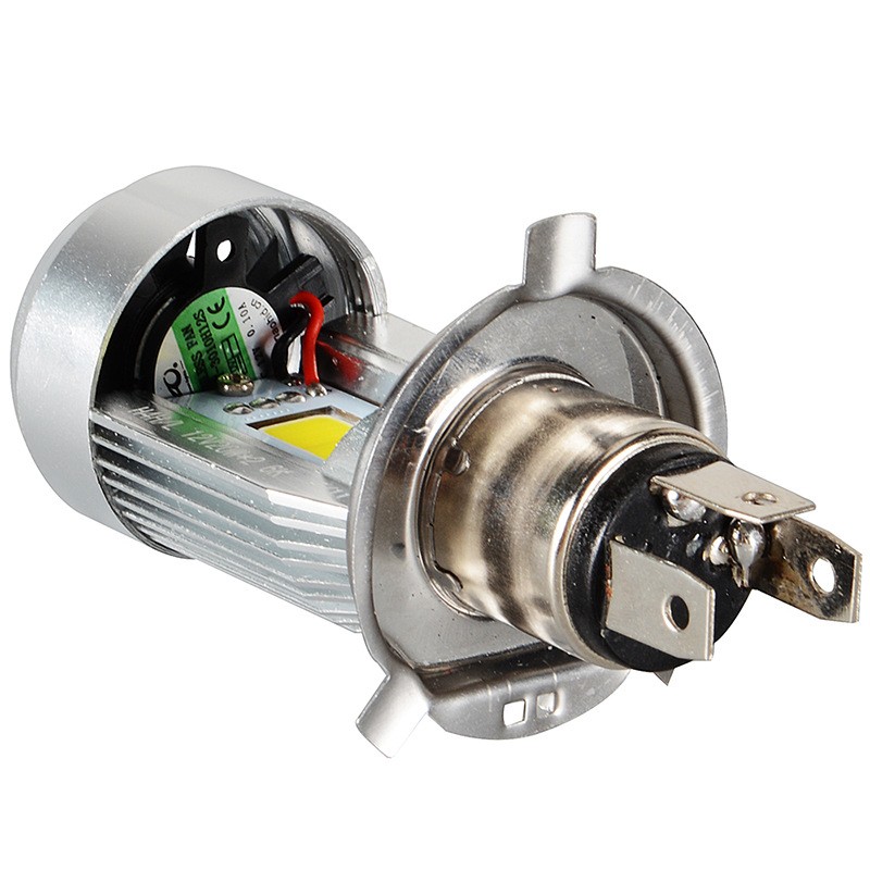 Đèn  pha led xe máy pha cos chân H4/HS1 có quạt 40W (sáng trắng) .