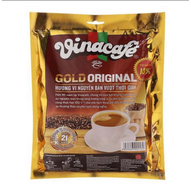 Cà phê sữa hòa tan VinaCafé 3 in 1 Gold Original 480g (20g x 24 gói)