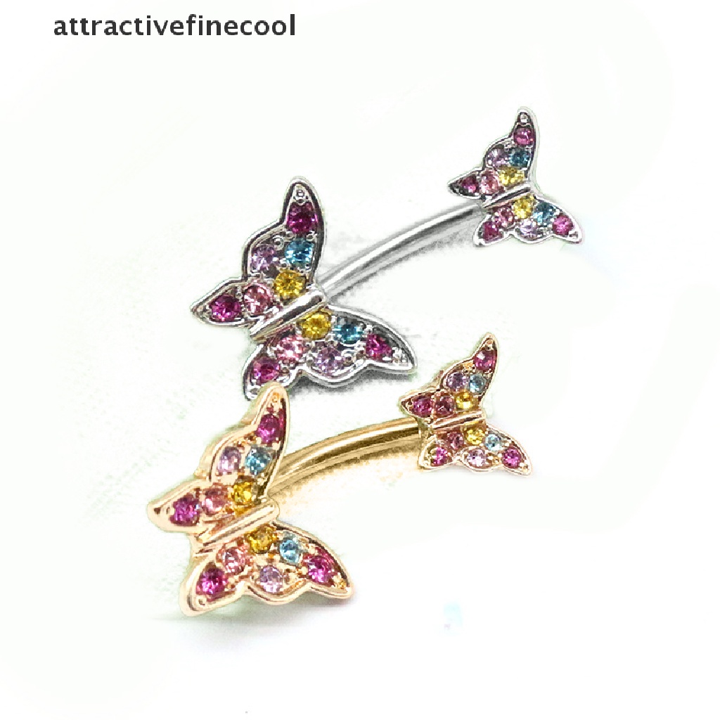 Khuyên Rốn Hình Bướm Bằng Thép Không Gỉ Cá Tính Cho Nữ