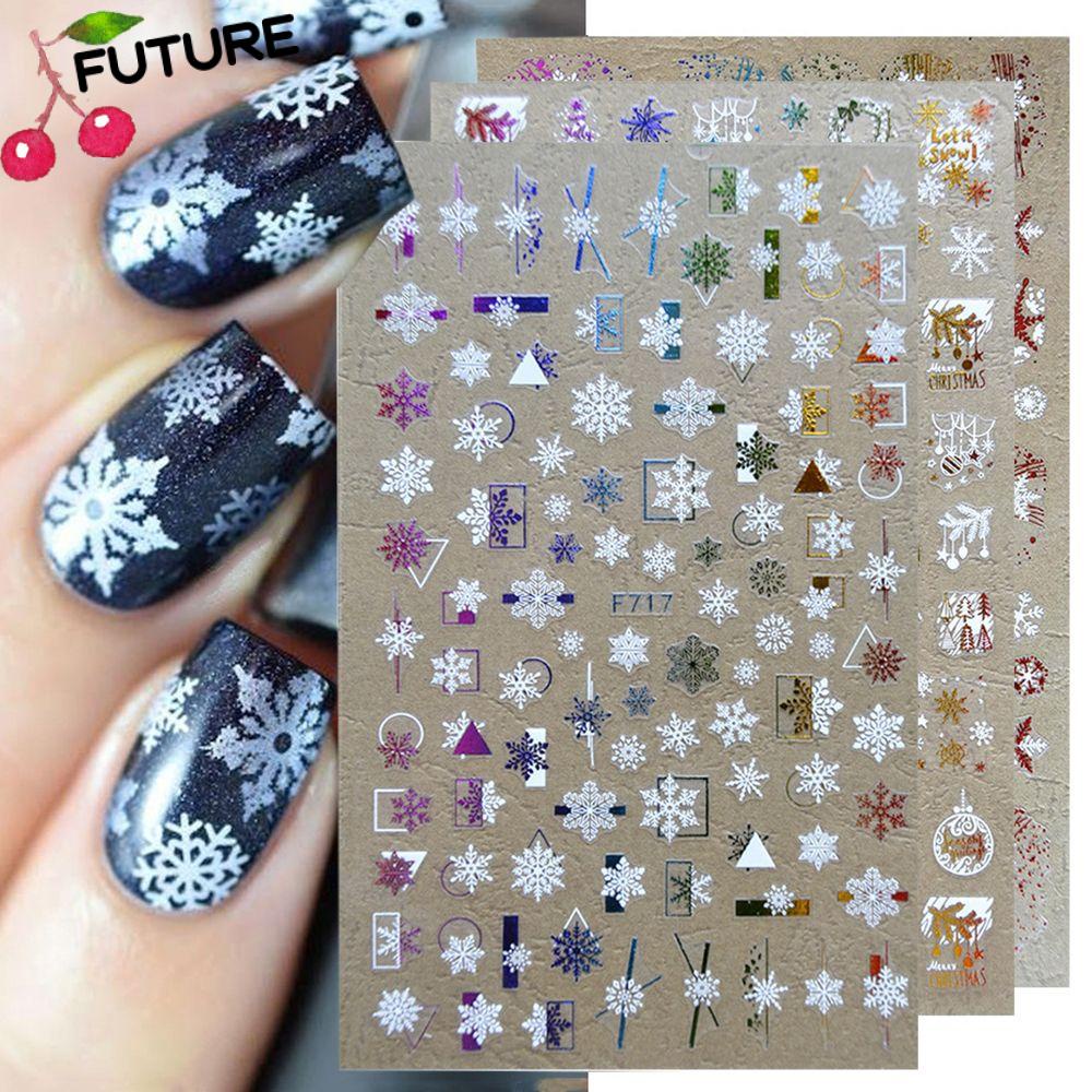 Đề Can Gel UV Hình Bông Tuyết 3D Trang Trí Móng Tay Nghệ Thuật DIY