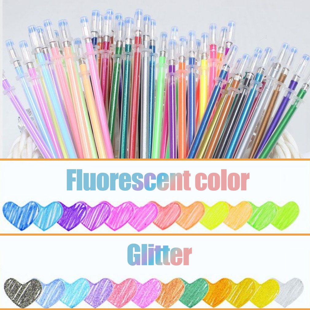 Set 48 Ruột Bút Bi Màu Sắc Xinh Xắn 0.8mm