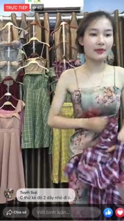 Jum váy hoa buộc dây