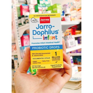 Men đẩy đờm hỗ trợ tiêu hóa, tăng miễn dịch cho trẻ từ 0-6 tháng tuổi Jarro Dophilus Infant, Mỹ