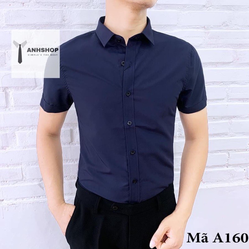 BÁN SỈ SƠ MI NAM NGẮN TAY CHẤT COTTON LỤA K NHĂN NHÀU CHẤT MÁT | BigBuy360 - bigbuy360.vn