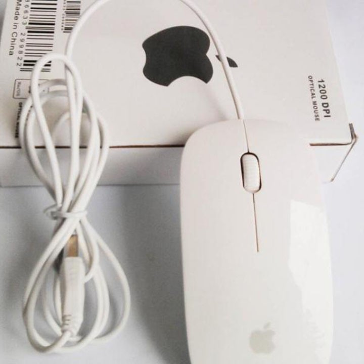 Chuột máy tính in hình quả táo có dây đẹp sang chảnh nhỏ gọn tương thích với tất cả các loại máy tính