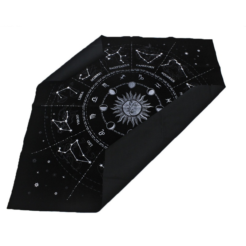 Khăn Trải Bàn In Hình 12 Chòm Sao Bài Tarot Cỡ 49*49cm