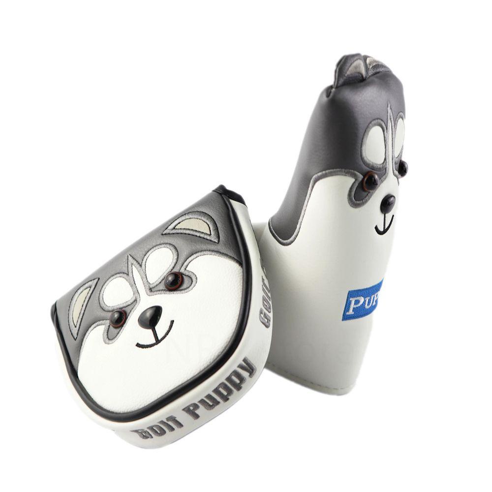 YIYU Vỏ Bọc Đầu Gậy Đánh Golf TYLER1 Bằng Da PU In Họa Tiết Hoạt Hình Chó Husky Dễ Thương