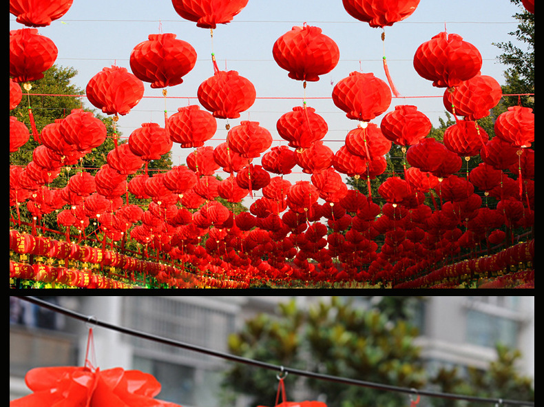 1 cái Đèn lồng trang trí Tết Trung Quốc Trung tâm mua sắm Lễ hội Đèn lồng giấy dầu